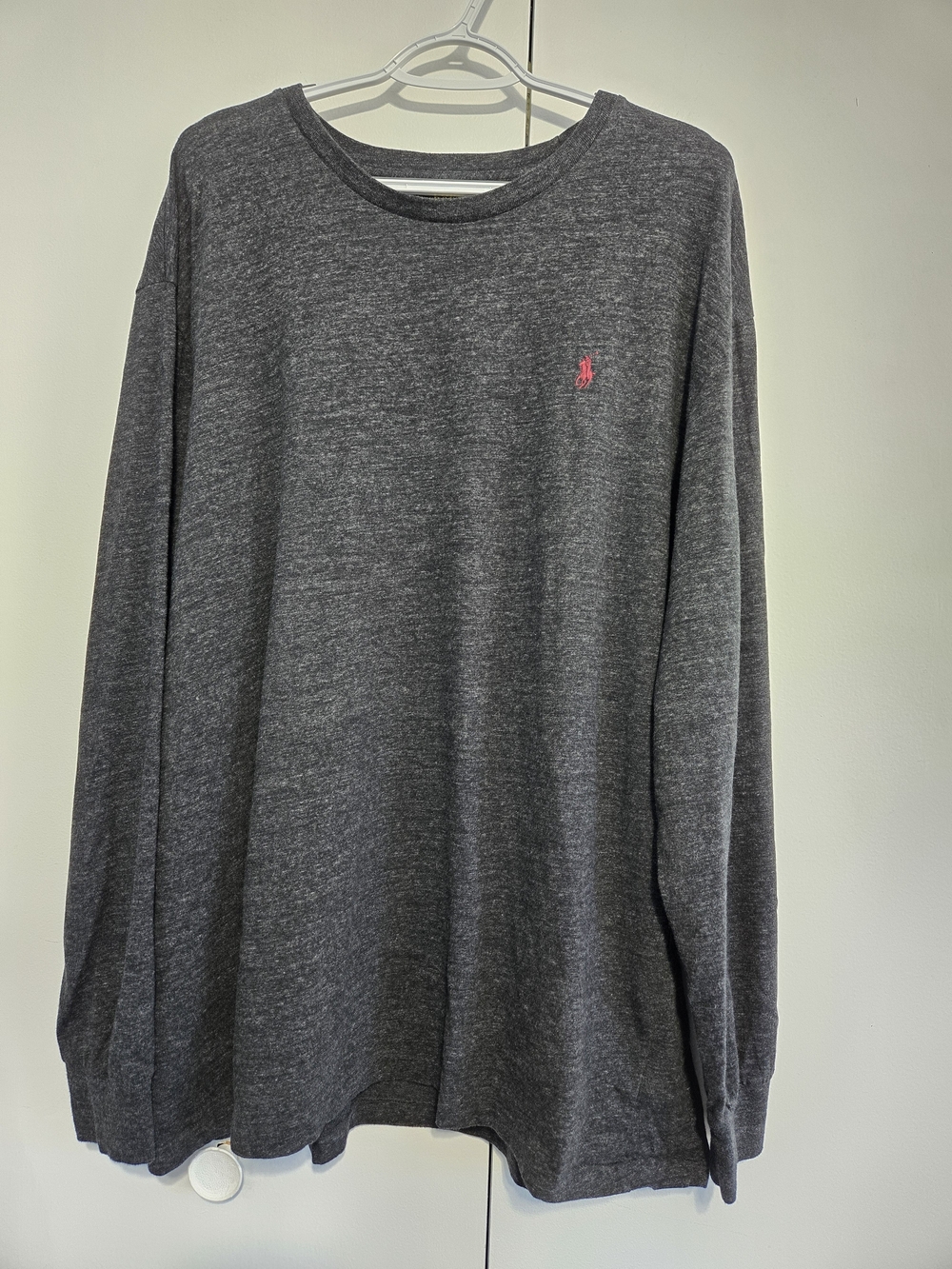 Polo Ralph Lauren Mens XXL Charcoal Gray Long Sleeve T Shirt Pony Logo